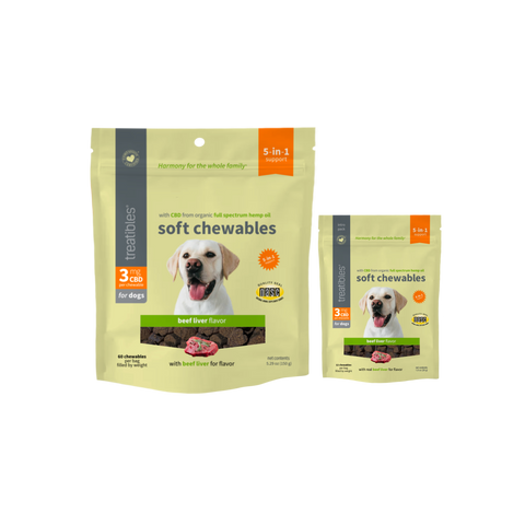 Treatibles® FOR DOGS: 3MG CBD SOFT CHEWS BEEF